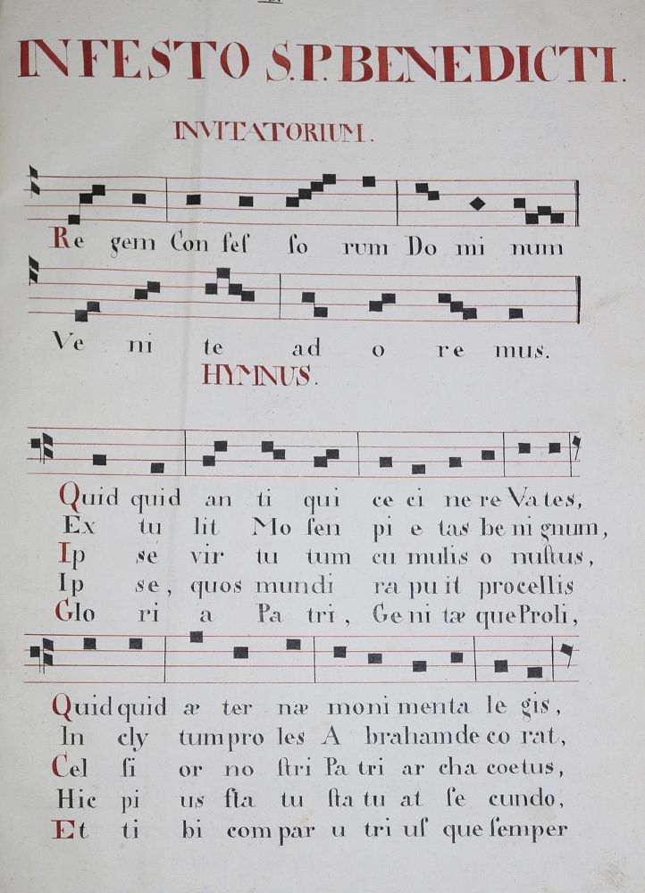Große Abbildung Nr.1: 136-168 In Festo S.P. Benedicti.: (Handschriften)