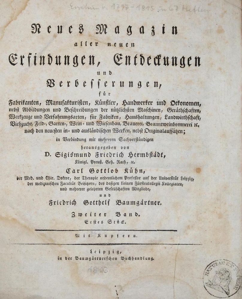 Große Abbildung Nr.1: 136-1688 Neues Magazin: (Verschiedene Gebiete - Varia)