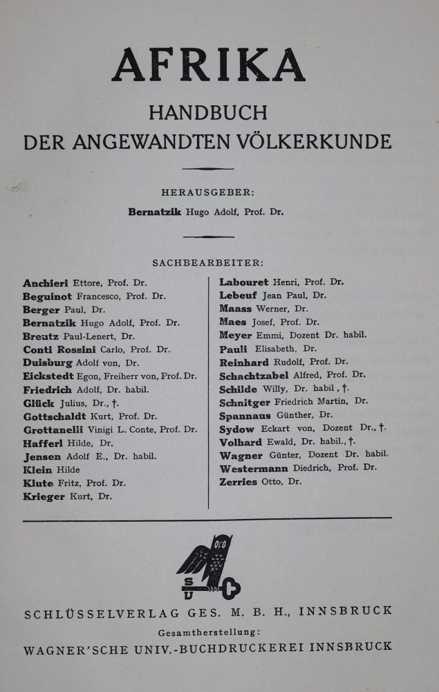 Große Abbildung Nr.2: 136-1740 Bernatzik,H. (Hrsg.).: (Afrika)