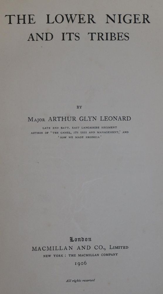 Große Abbildung Nr.1: 136-1754 Leonard,A.G.: (Afrika)