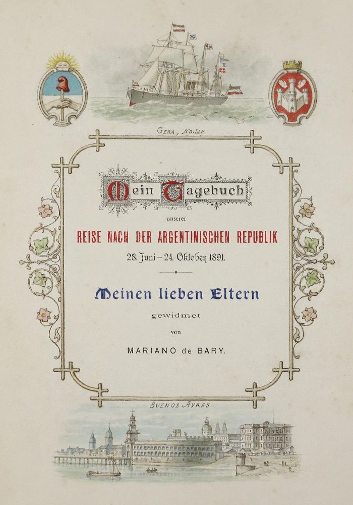 Große Abbildung Nr.1: 136-1777 Bary, Mariano de.: (Amerika, Argentinien, Handschriften)