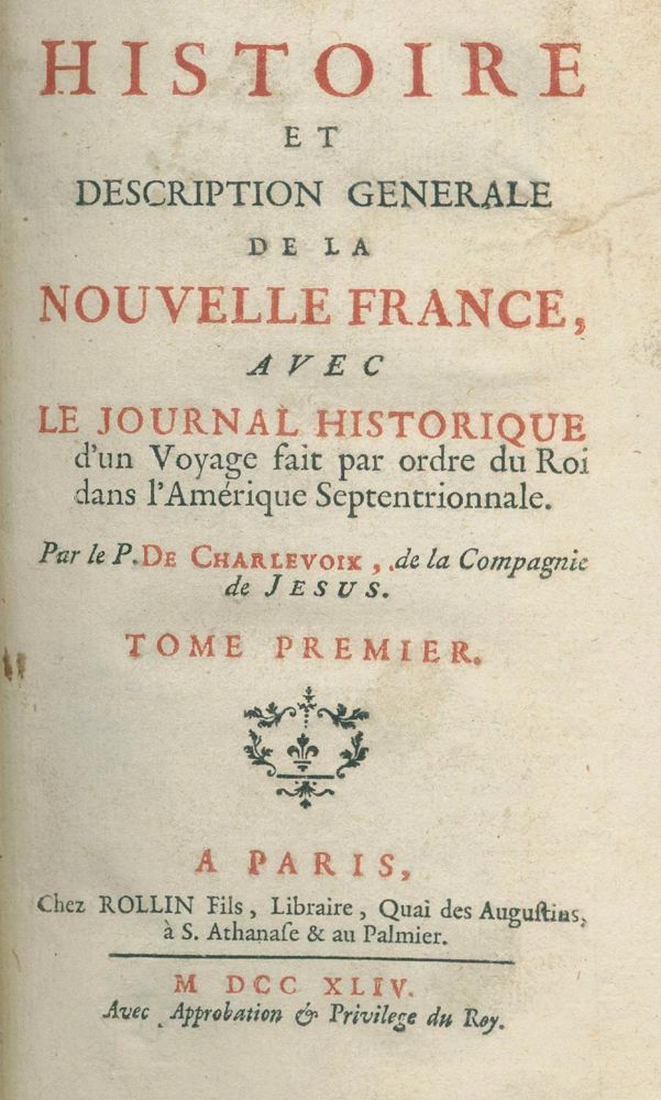 Große Abbildung Nr.1: 136-1793 Charlevoix,P.(F.X.)de.: (Amerika, Kanada)