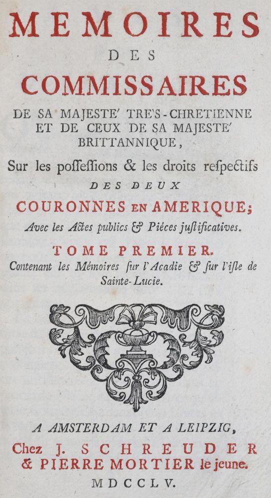 Große Abbildung Nr.2: 136-1797 Memoires des Commissaires: (Amerika)