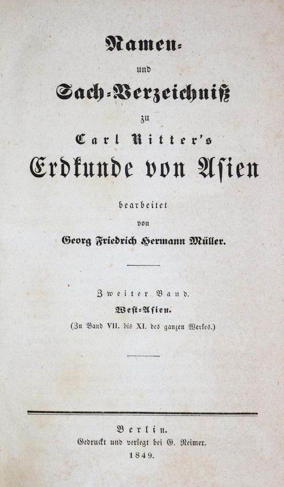 Große Abbildung Nr.1: 136-1850 Ritter,C.: (Asien)