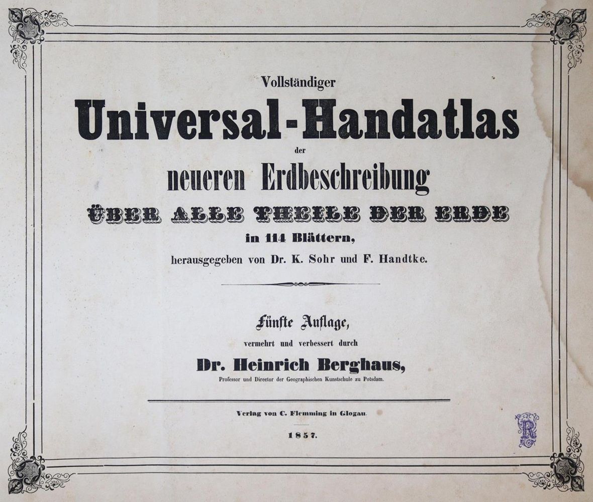 Große Abbildung Nr.4: 136-1862 Sohr,K. u. F.Handtke.: (Verschiedene Länder - Geschichte, Atlanten)