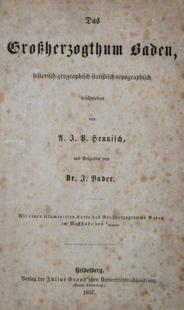 Große Abbildung Nr.1: 136-1873 Heunisch,A.J.V.: (Deutschland, Baden)