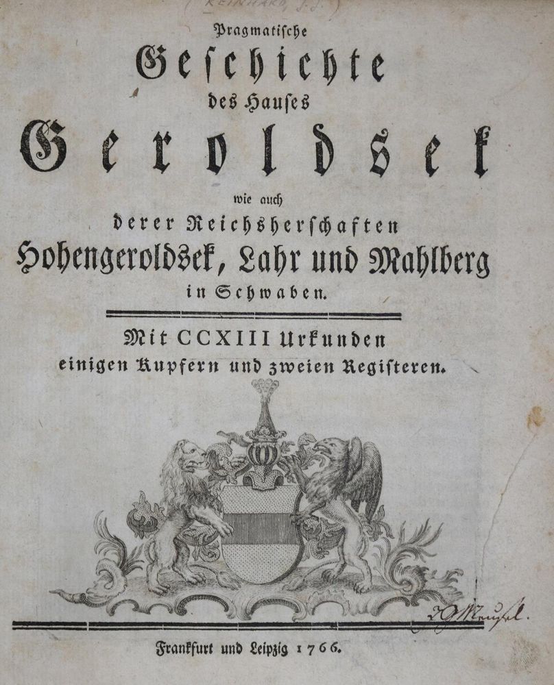Große Abbildung Nr.1: 136-1909 (Reinhard,J.J. o. C.J.Kremer).: (Deutschland, Geroldseck)