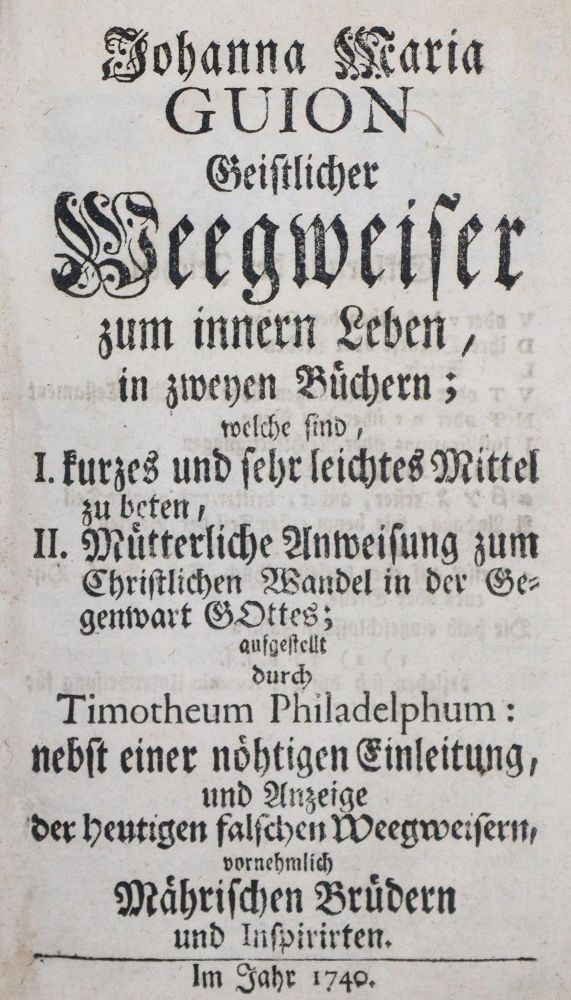 Große Abbildung Nr.1: 136-191 Timotheus Philadelphus (d.i. J.Kayser).: (Herrnhuter)