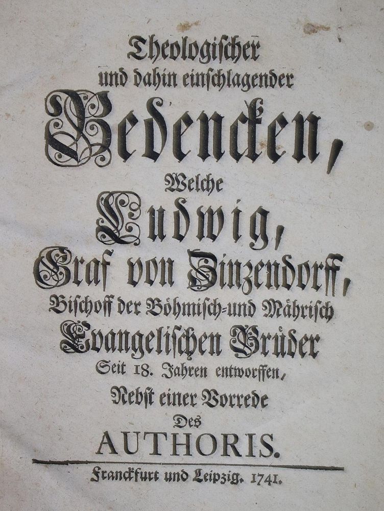 Große Abbildung Nr.1: 136-193 Zinzendorf,(N.L.)v.: (Herrnhuter)