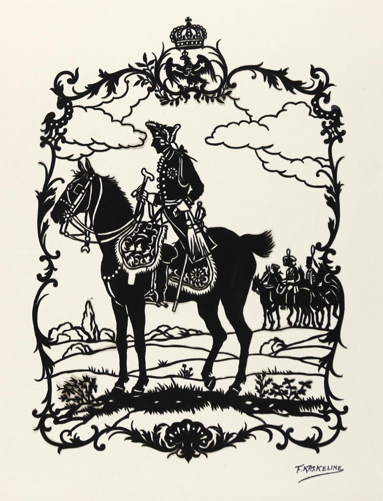 Große Abbildung Nr.2: 136-1948 Friedrich II.: (Deutschland, Preussen, Scherenschnitte)