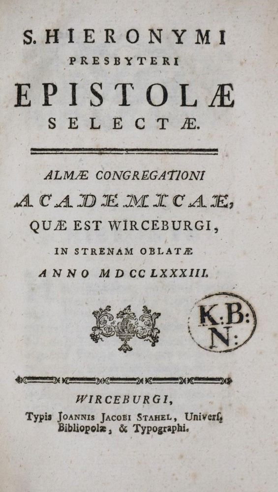 Große Abbildung Nr.1: 136-195 Hieronymus,S.E.: (Alte Drucke, Handschriften und Theologie)