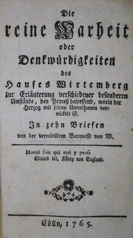 Große Abbildung Nr.1: 136-1981 (Maubert de Gouvest,J.H.).: (Deutschland, Württemberg)