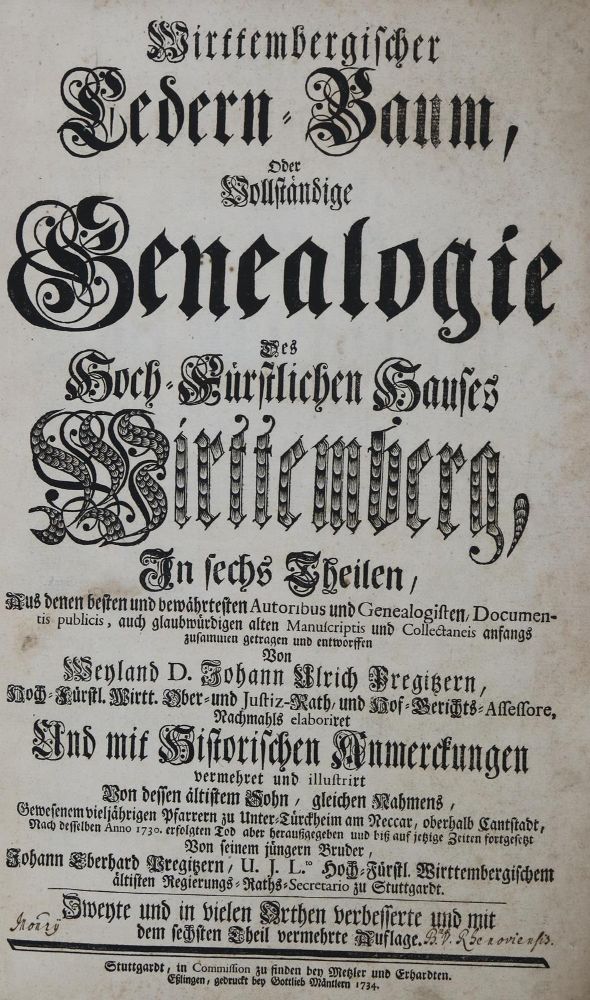 Große Abbildung Nr.1: 136-1984 Pregitzer,J.U.: (Deutschland, Württemberg)