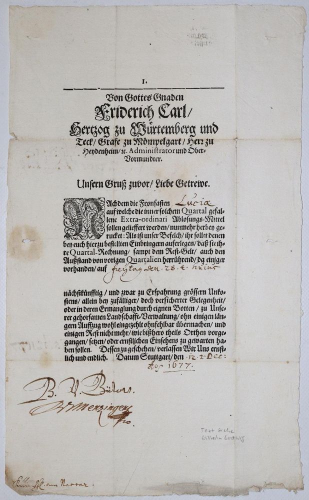 Große Abbildung Nr.1: 136-1985 Sammlung: (Deutschland, Württemberg)