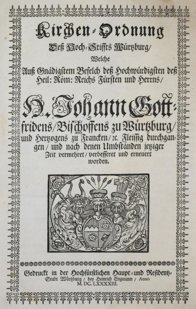 Große Abbildung Nr.1: 136-1987 Kirchen-Ordnung: (Deutschland, Würzburg)