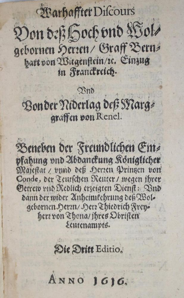 Große Abbildung Nr.1: 136-1990 Bernhart Graf von Witgenstein.: (Frankreich)