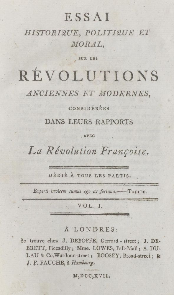 Große Abbildung Nr.1: 136-2008 (Chateaubriand,F.R.de).: (Frankreich, Revolution)