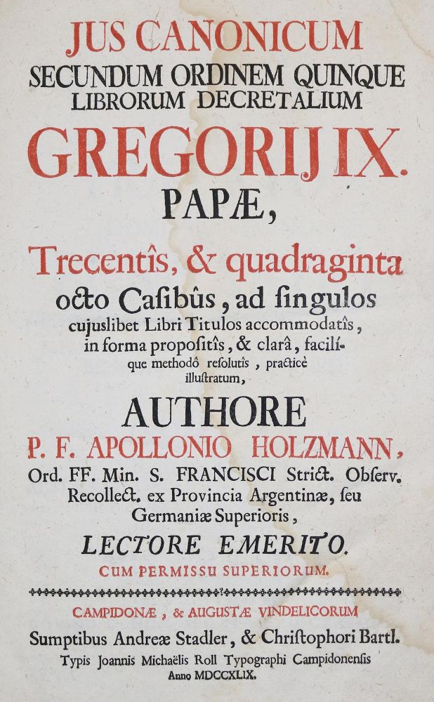 Große Abbildung Nr.1: 136-201 Holzmann,A.: (Alte Drucke, Handschriften und Theologie)