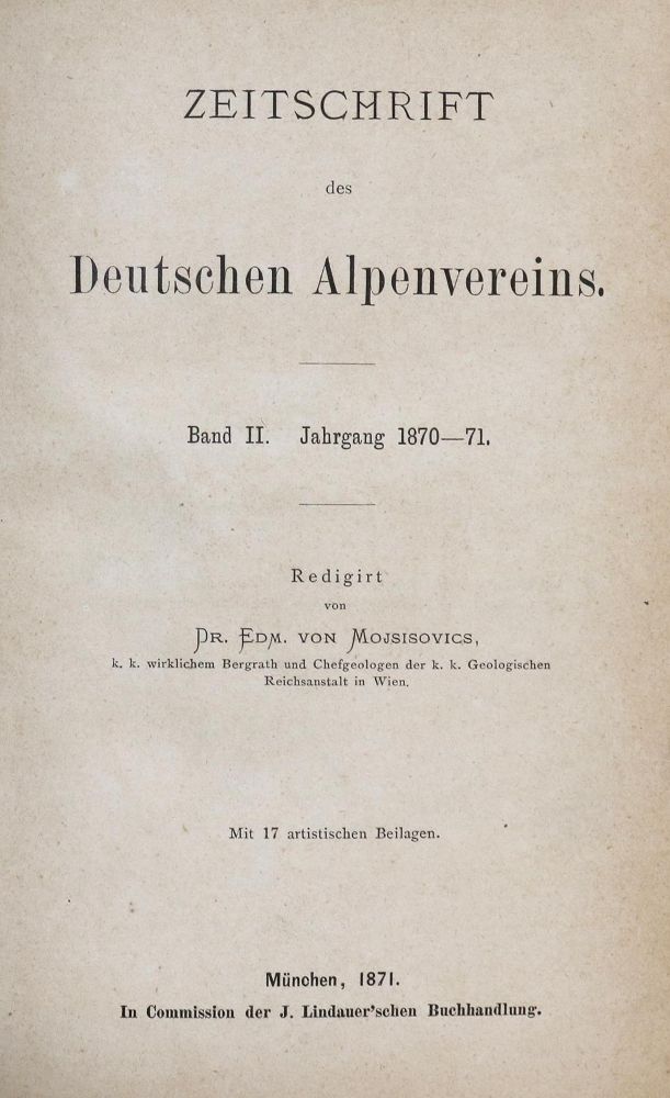Große Abbildung Nr.2: 136-2061 Mojsisovics,E.v.: (Verschiedene Länder - Geschichte, Alpen und Alpinismus)