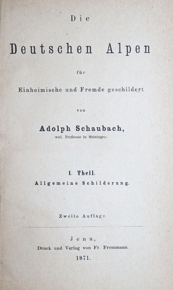 Große Abbildung Nr.1: 136-2062 Schaubach,A.: (Verschiedene Länder - Geschichte, Alpen und Alpinismus)