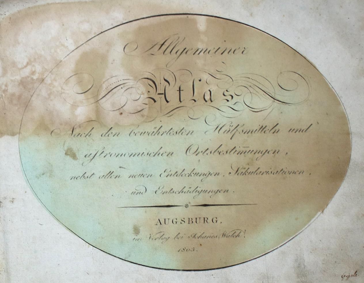 Große Abbildung Nr.1: 136-2073 Walch,J.: (Verschiedene Länder - Geschichte, Atlanten)