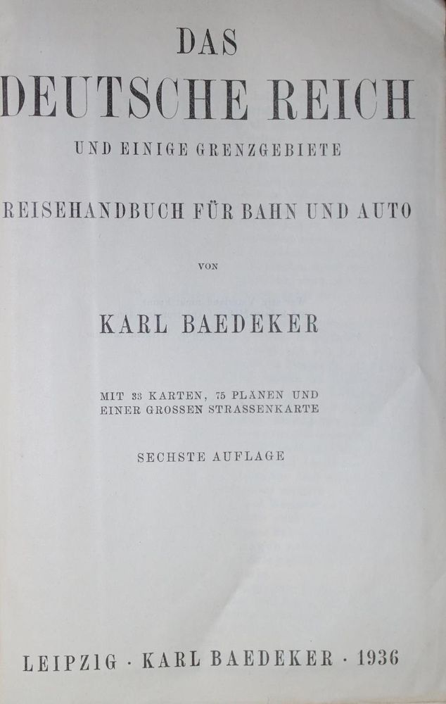 Große Abbildung Nr.2: 136-2075 Deutschland.: (Verschiedene Länder - Geschichte, Baedeker)