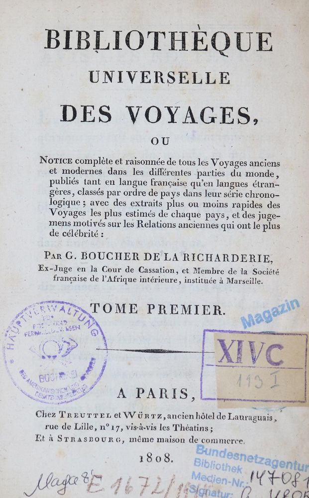 Große Abbildung Nr.1: 136-2086 Boucher de la Richarderie,(G.).: (Verschiedene Länder - Geschichte)