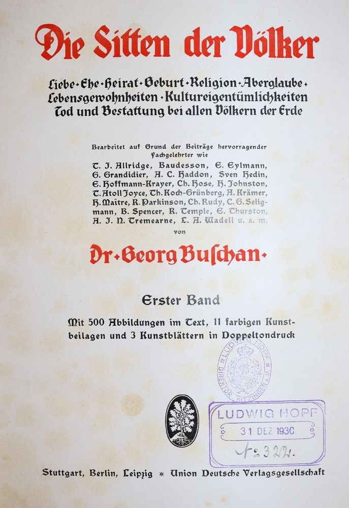Große Abbildung Nr.2: 136-2089 Buschan,G.: (Verschiedene Länder - Geschichte)