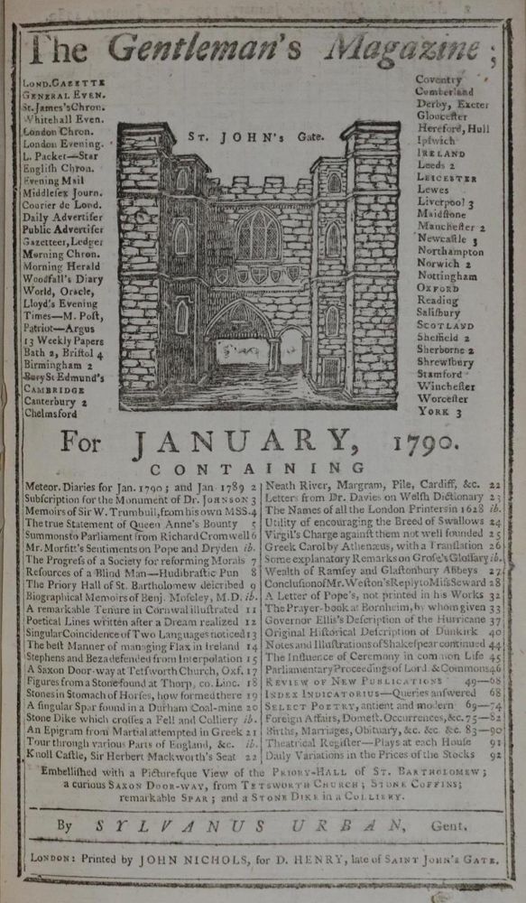 Große Abbildung Nr.6: 136-2108 Gentleman's Magazine, The,: (Verschiedene Länder - Geschichte)