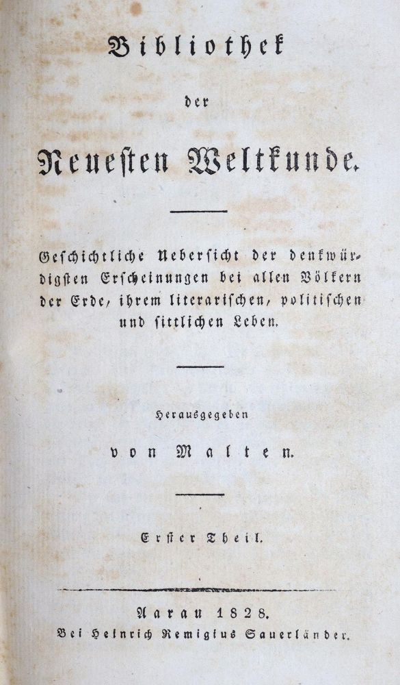 Große Abbildung Nr.1: 136-2144 Malten,K.H.v. (Hrsg.).: (Verschiedene Länder - Geschichte)