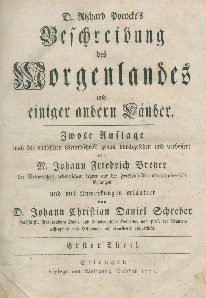 Große Abbildung Nr.1: 136-2152 Pococke,R.: (Verschiedene Länder - Geschichte)