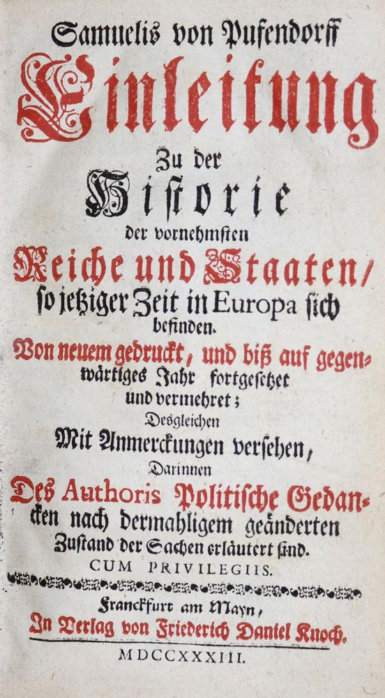 Große Abbildung Nr.1: 136-2153 Pufendorff,S.v.: (Verschiedene Länder - Geschichte)