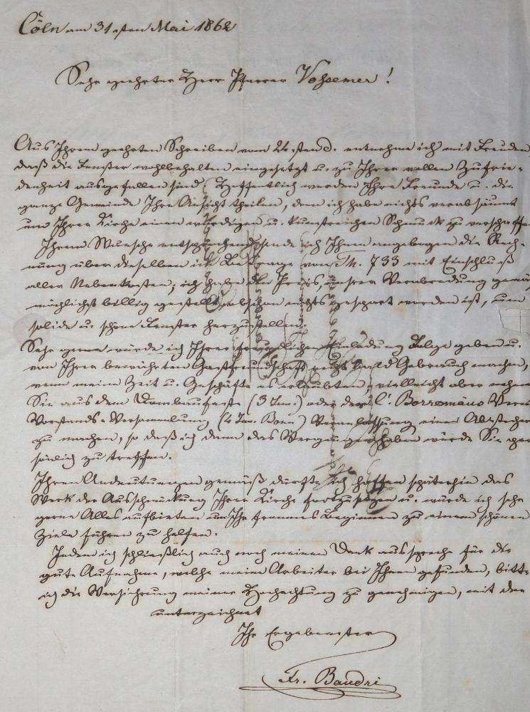 Große Abbildung Nr.1: 136-2181 Baudri, Friedrich,: (Autographen)
