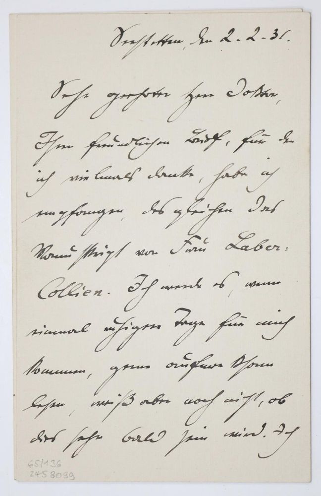 Große Abbildung Nr.1: 136-2187 Carossa, Hans,: (Autographen)