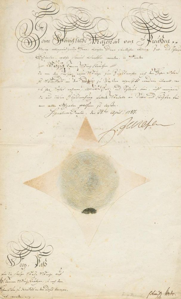Große Abbildung Nr.1: 136-2193 Friedrich Wilhelm II.,: (Autographen)