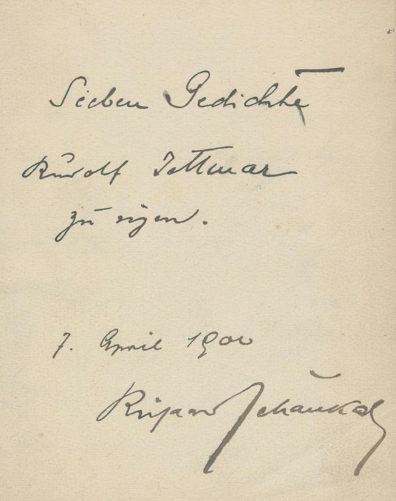 Große Abbildung Nr.2: 136-2197 Schaukal, Richard von,: (Jettmar)