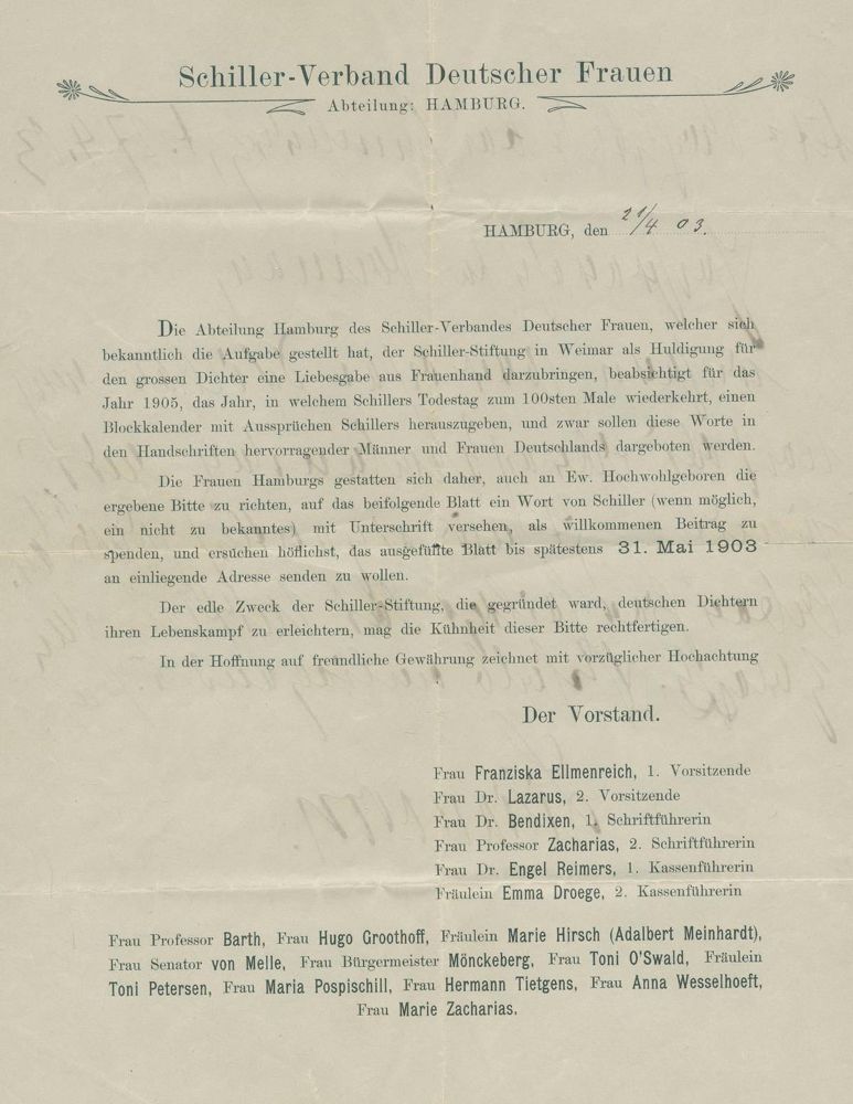 Große Abbildung Nr.8: 136-2219 Autographen-Sammlung: (Schiller-Verband)