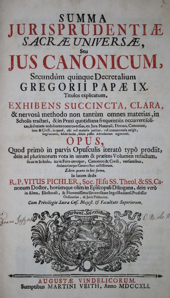 Große Abbildung Nr.1: 136-224 Pichler,V.: (Kirchenrecht)