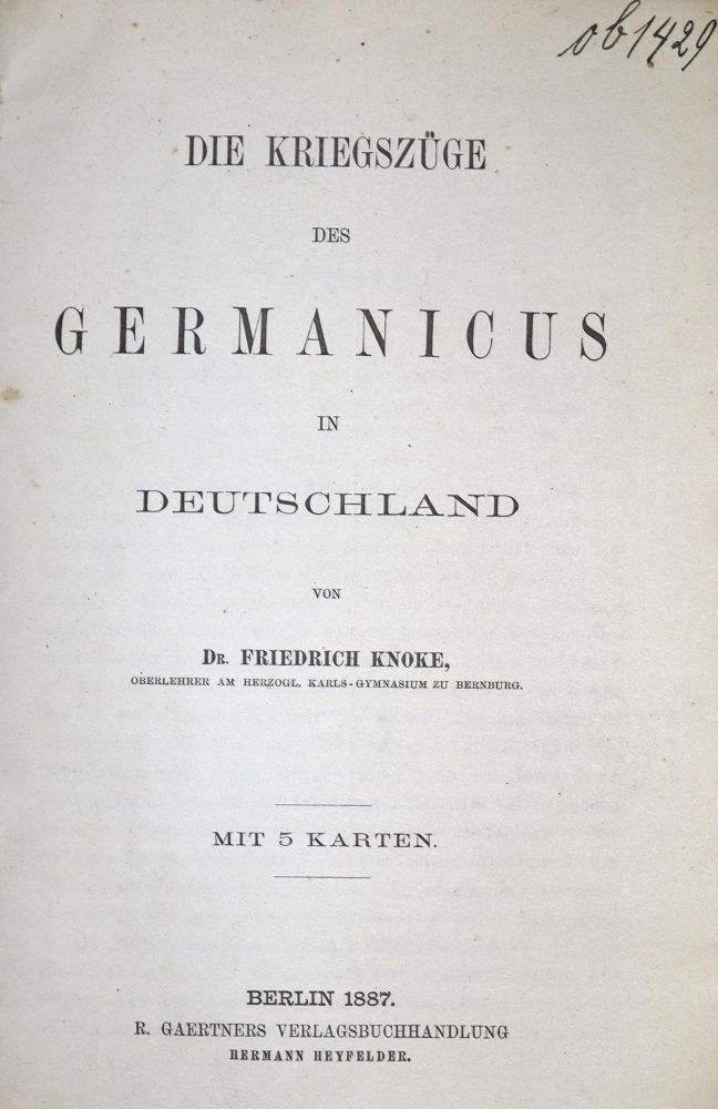 Große Abbildung Nr.1: 136-225 Knoke,F.: (Alte Drucke, Handschriften und Theologie)