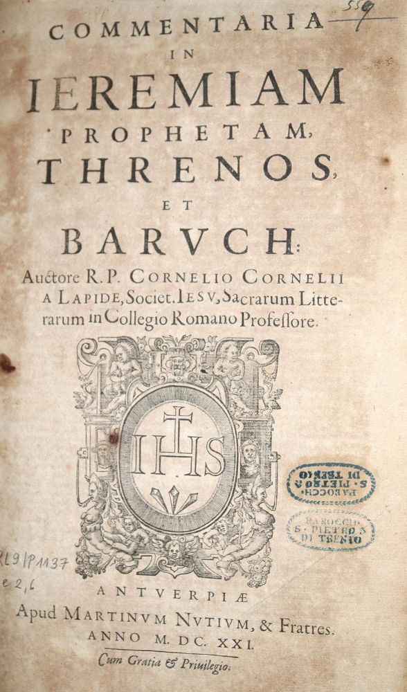 Große Abbildung Nr.1: 136-230 Lapide,C. (d.i. C.van den Steen).: (Alte Drucke, Handschriften und Theologie)