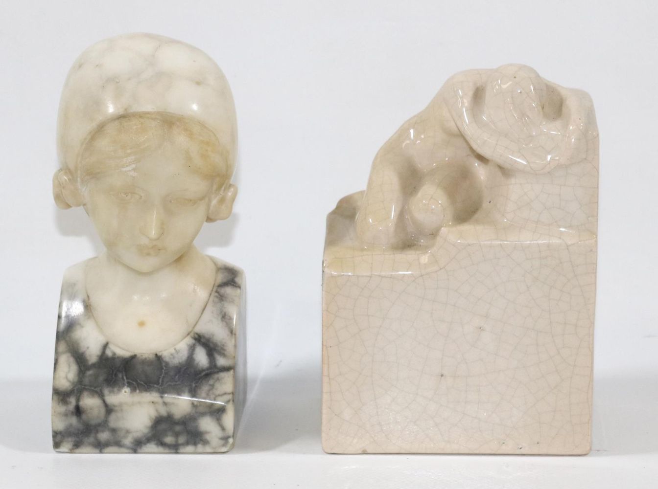 Große Abbildung Nr.1: 136-2305 Alabasterbüste: (Varia, Skulpturen - Plastiken)