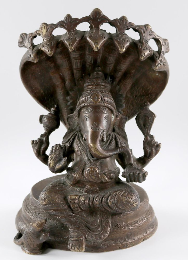Große Abbildung Nr.1: 136-2370 Ganesha Bronze.: (Asiatika)
