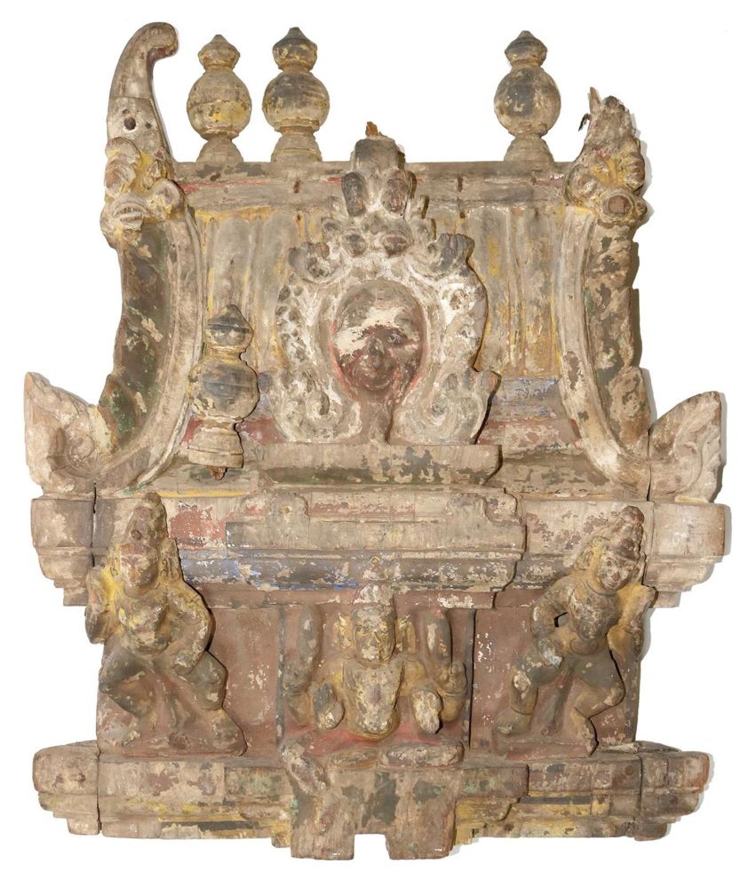 Große Abbildung Nr.1: 136-2398 Tempelstück Indien.: (Asiatika)