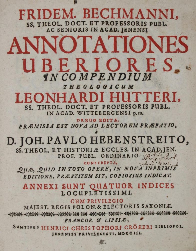 Große Abbildung Nr.21: 136-24 Baumgarten,S.J.: (Alte Drucke, Handschriften und Theologie)