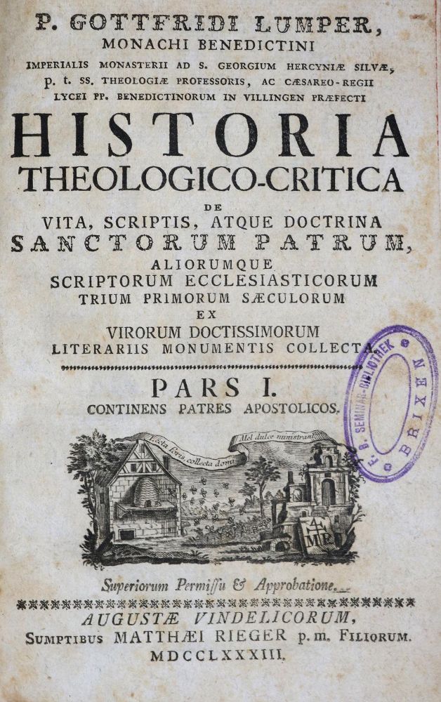 Große Abbildung Nr.1: 136-246 Lumper,G.: (Alte Drucke, Handschriften und Theologie)