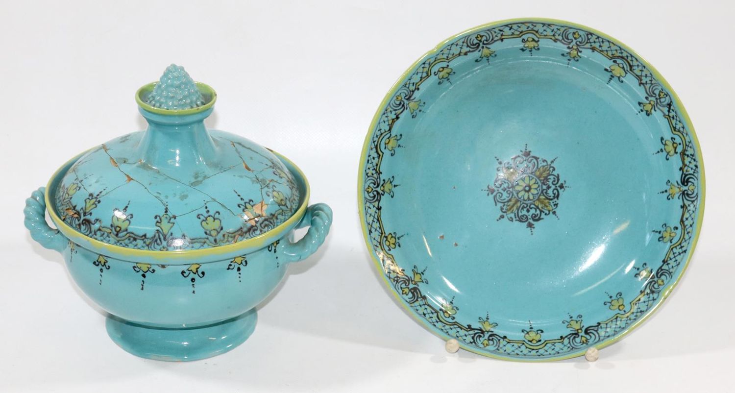 Große Abbildung Nr.1: 136-2466 Delft Terrine: (Porzellan u. Keramik)
