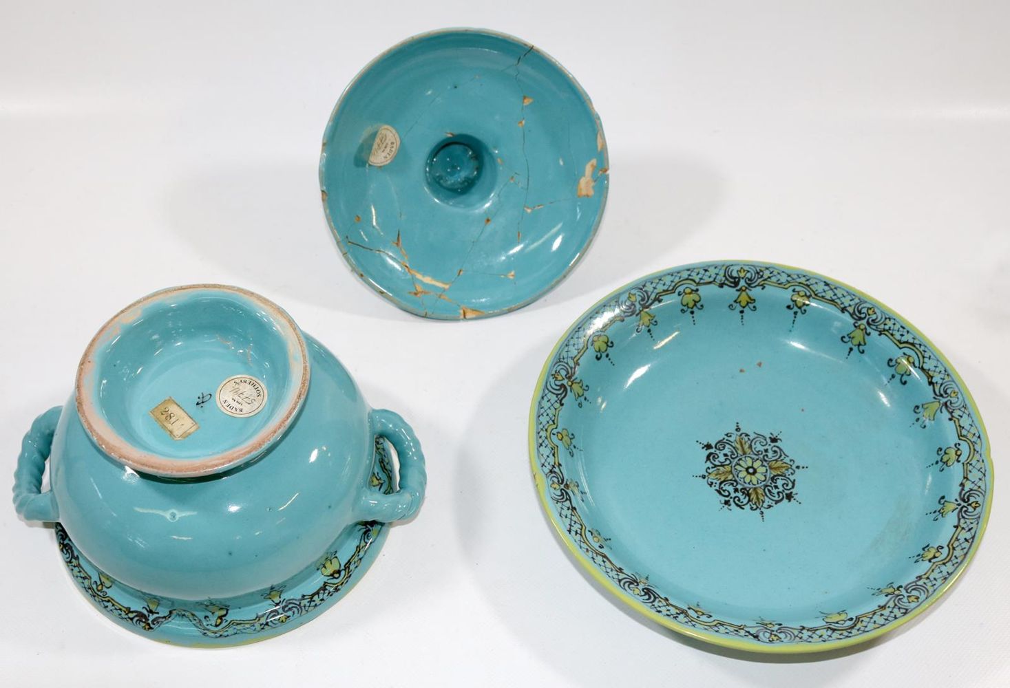 Große Abbildung Nr.2: 136-2466 Delft Terrine: (Porzellan u. Keramik)