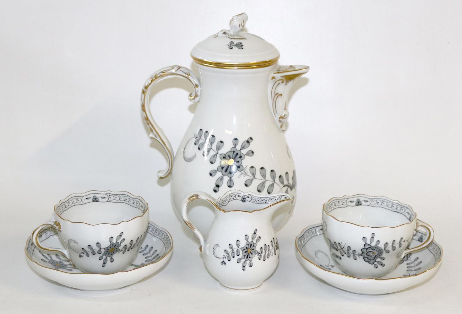 Große Abbildung Nr.1: 136-2484 Meissen Indisch schwarz: (Porzellan u. Keramik, Meissen)