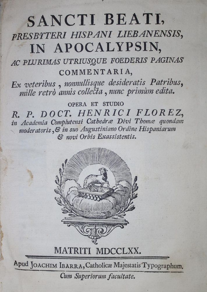 Große Abbildung Nr.1: 136-25 Beatus von Liebana.: (Alte Drucke, Handschriften und Theologie)