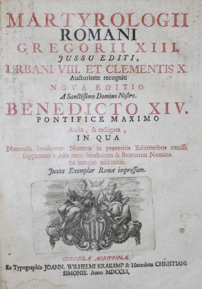 Große Abbildung Nr.1: 136-251 Märtyrer.: (Alte Drucke, Handschriften und Theologie)